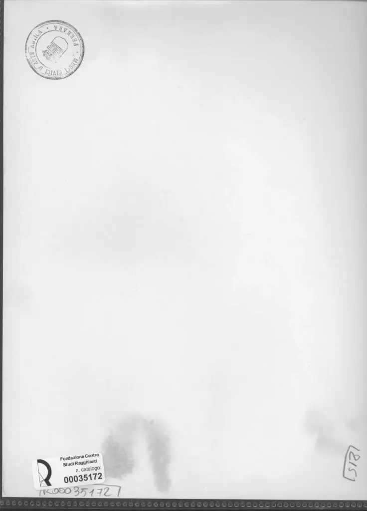 Anonimo , Zancanaro, Antonio - sec. XX - Ritratto , retro