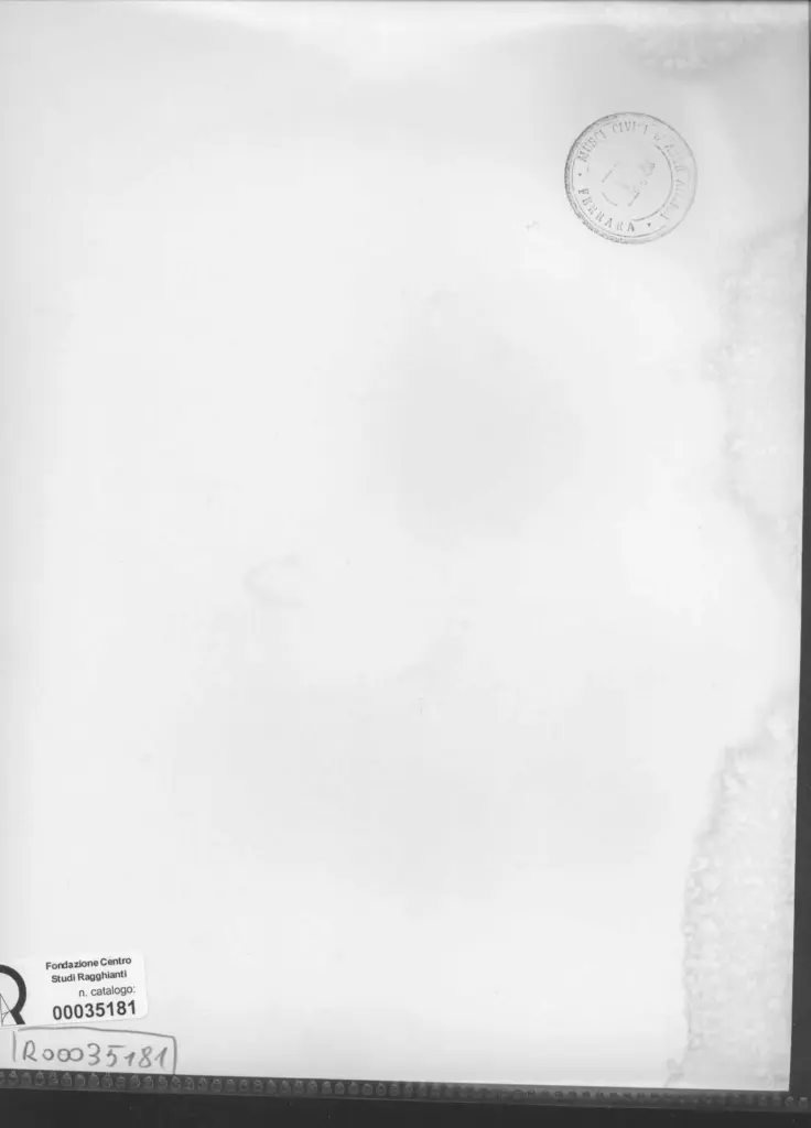 Anonimo , Zancanaro, Antonio - sec. XX - Disegno , retro