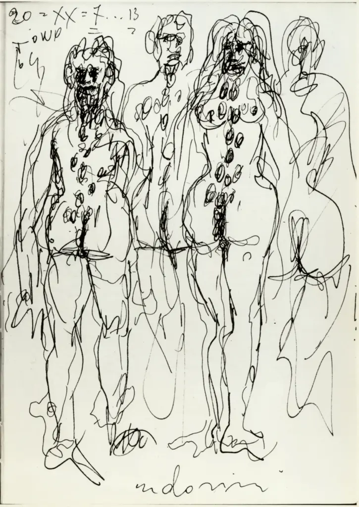 Universit&agrave; di Pisa. Dipartimento di Storia delle Arti , Zancanaro, Antonio - sec. XX - Indovini - foglio 66 recto , fronte