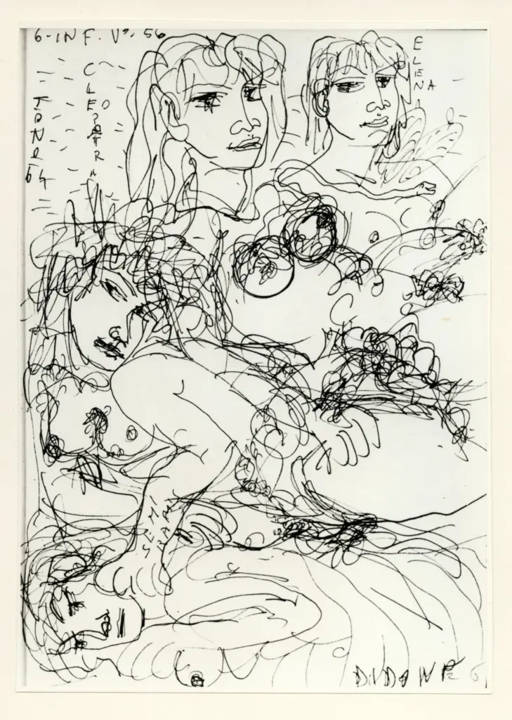 Universit&agrave; di Pisa. Dipartimento di Storia delle Arti , Zancanaro, Antonio - sec. XX - Cleopatra, Semiramis, Elena, Didone - foglio 51 recto , fronte