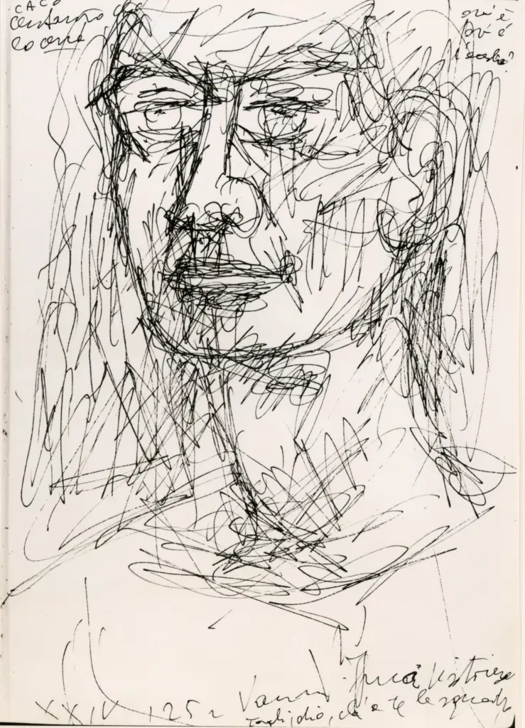 Universit&agrave; di Pisa. Dipartimento di Storia delle Arti , Zancanaro, Antonio - sec. XX - Vanni Fucci - foglio 69 recto , fronte