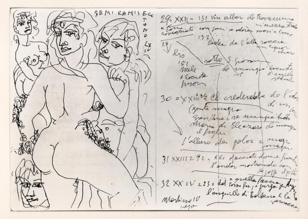 Università di Pisa. Dipartimento di Storia delle Arti , Zancanaro, Antonio - sec. XX - Semiramis , fronte