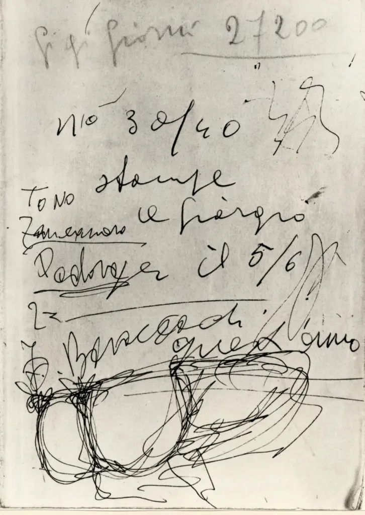 Universit&agrave; di Pisa. Dipartimento di Storia delle Arti , Zancanaro, Antonio - sec. XX - Copertina , fronte