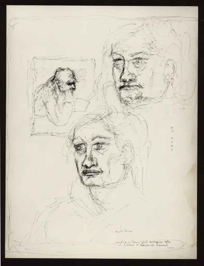 Anonimo , Zancanaro, Antonio - sec. XX - Ritratti di famiglia (padre, madre e autoritratto)