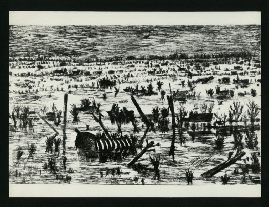 Anonimo , Zancanaro, Antonio - sec. XX - Alluvione nel Polesine , fronte