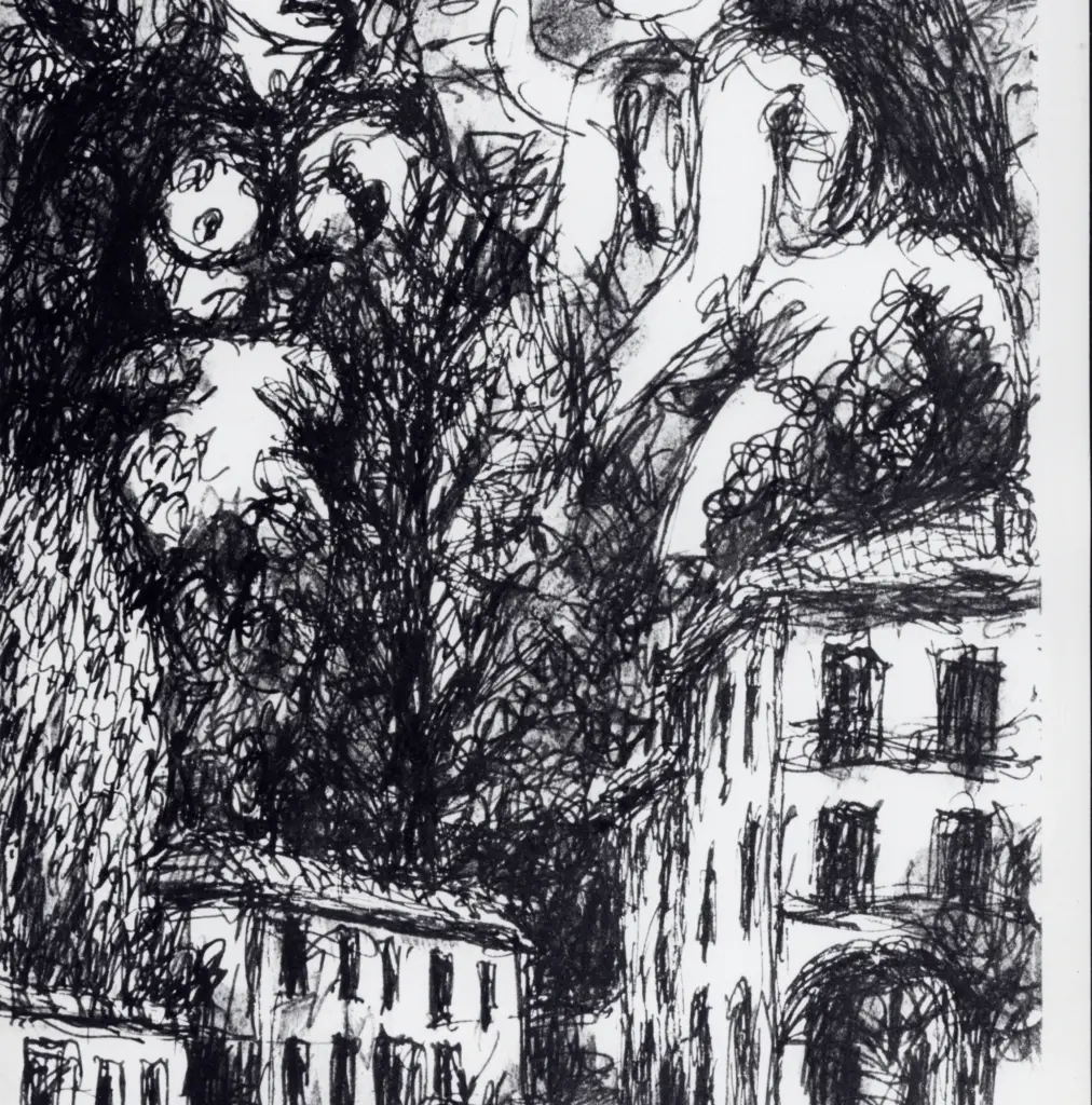 Anonimo , Zancanaro, Antonio - sec. XX - Il muro. Fantasie nel tempo