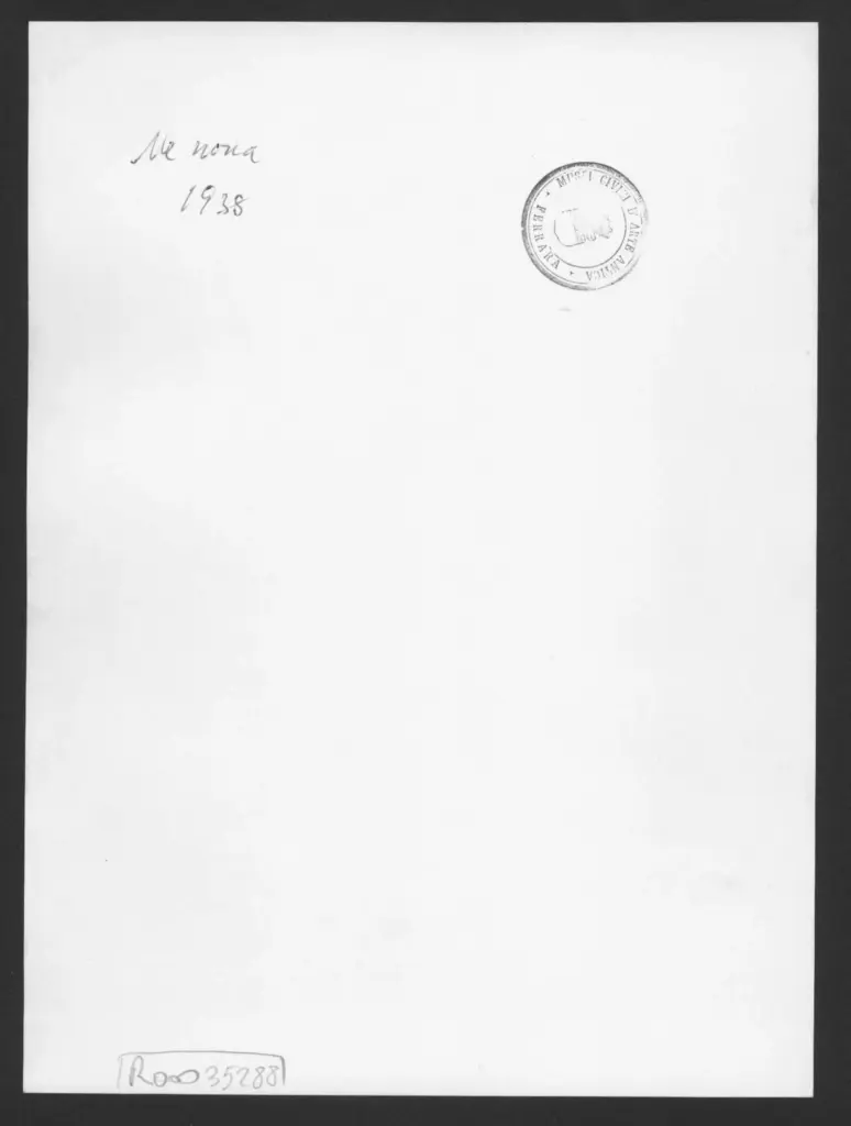 Anonimo , Zancanaro, Antonio - sec. XX - Me nona , retro