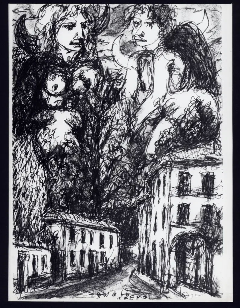 Anonimo , Zancanaro, Antonio - sec. XX - Tre figure femminili , fronte