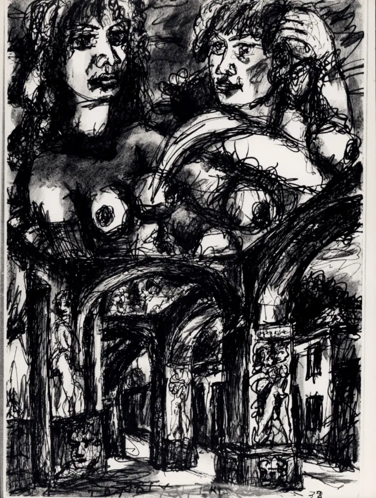 Anonimo , Zancanaro, Antonio - sec. XX - Due figure femminili , fronte