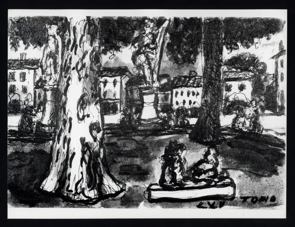 Anonimo , Zancanaro, Antonio - sec. XX - Parco in Pra , fronte