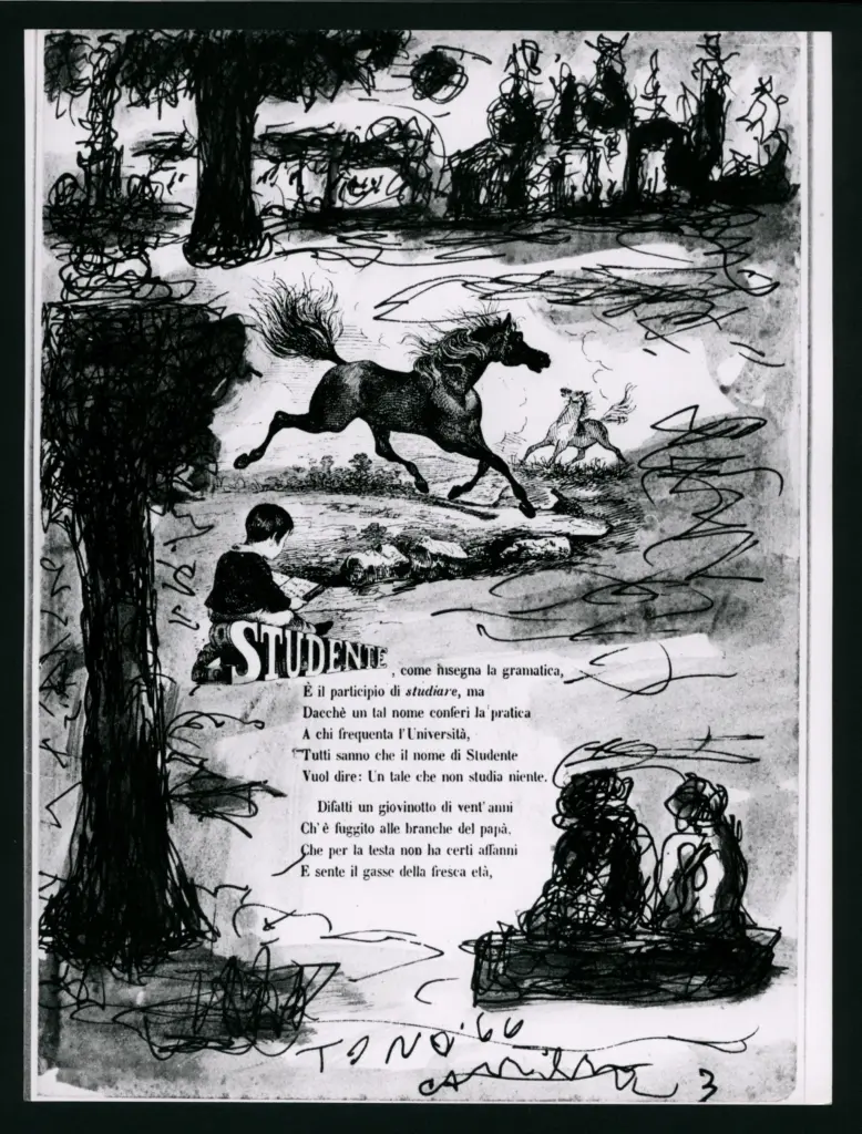Anonimo , Zancanaro, Antonio - sec. XX - Spiegazione del termine Studente , fronte