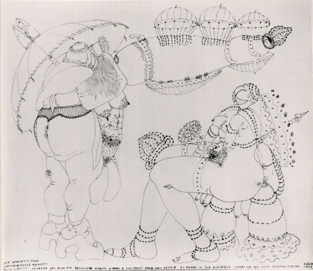 Anonimo , Zancanaro, Antonio - sec. XX - Don Benedetto Croce campione mondiale pesi massimi della libert&agrave;