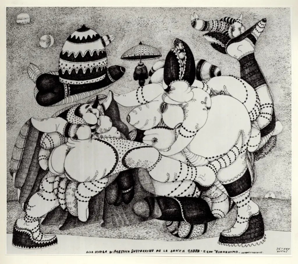 Anonimo , Zancanaro, Antonio - sec. XX - Alla scuola di Mestica Susterrino fa la danza Gibba , fronte