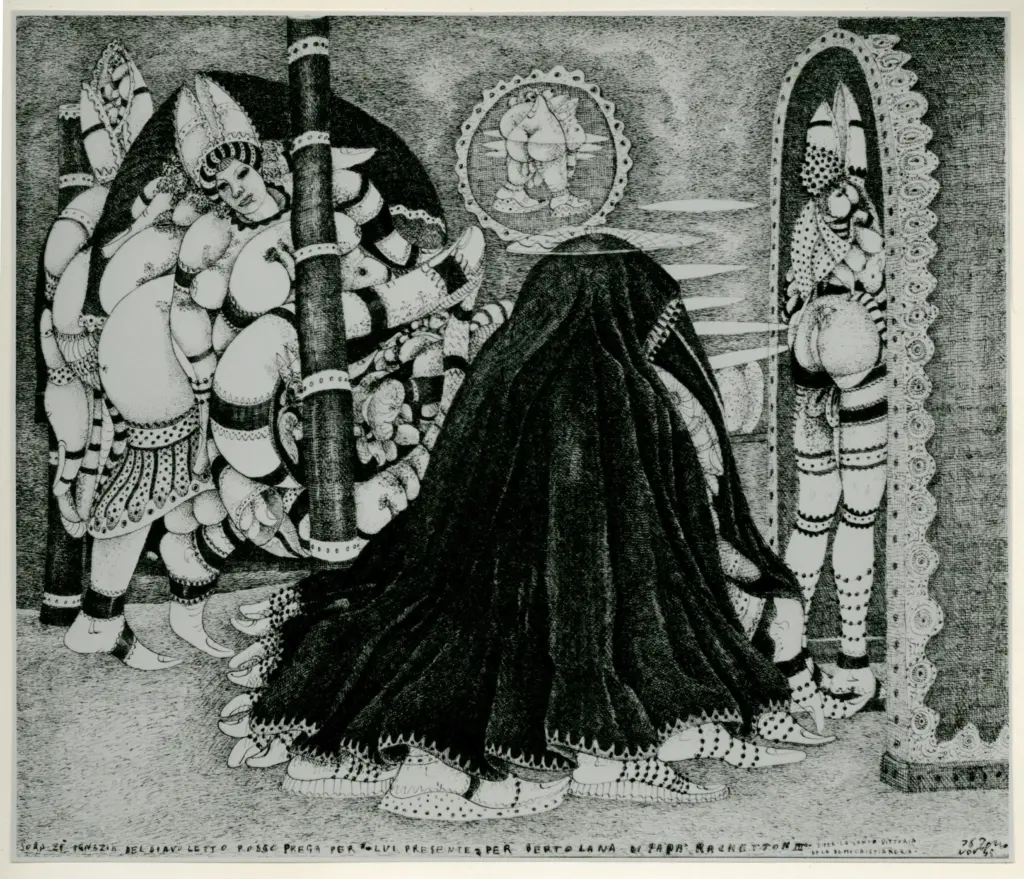 Anonimo , Zancanaro, Antonio - sec. XX - Sora Zi 'Gnazia del diavoletto rosso [...] , fronte