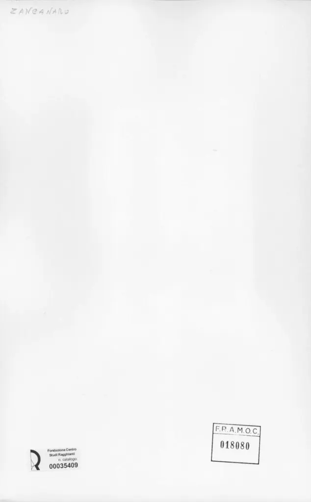 Anonimo , Zancanaro, Antonio - sec. XX - PU XX-82. Nel tempo che il buon Tito , retro