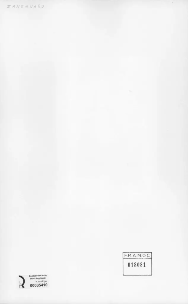 Anonimo , Zancanaro, Antonio - sec. XX - E non sofferse da indi il puzzo pi&ugrave; del paganesimo Rifeo Trojano pi&ugrave; le tre belle donne , retro