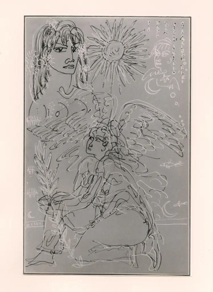 Anonimo , Zancanaro, Antonio - sec. XX - PA XXXII CIIICX. Quell'angelo Gabriello e lei , fronte