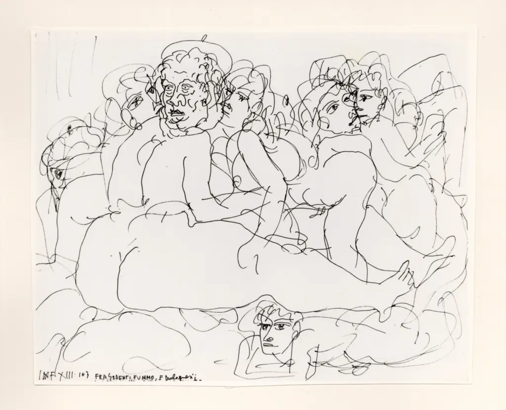 Anonimo , Zancanaro, Antonio - sec. XX - INF XIII-103. Fra Godenti fummo, F. Bolognesi , fronte