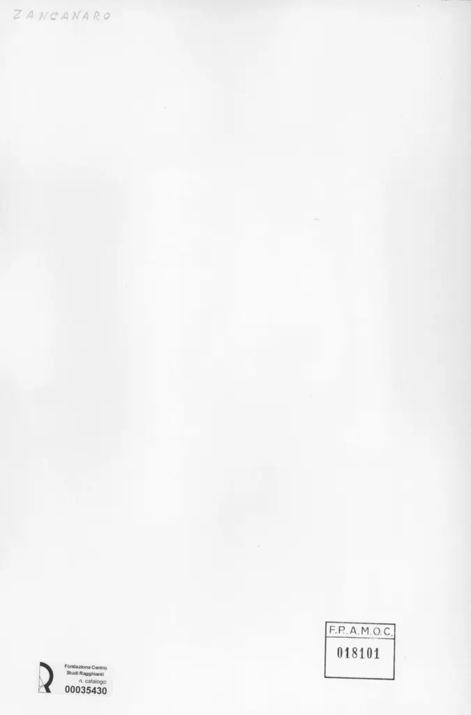 Anonimo , Zancanaro, Antonio - sec. XX - Puttaneggiar coi regi a lui fu vista , retro