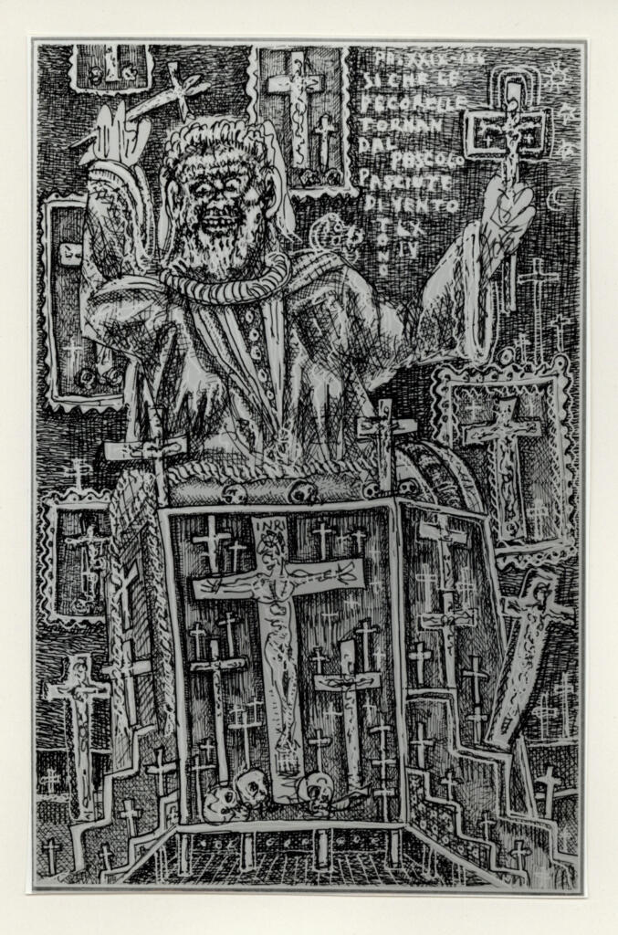 Anonimo , Zancanaro, Antonio - sec. XX - PA XXIX-106. Sì che le pecorelle tornan dal pascolo pasciute di vento , fronte