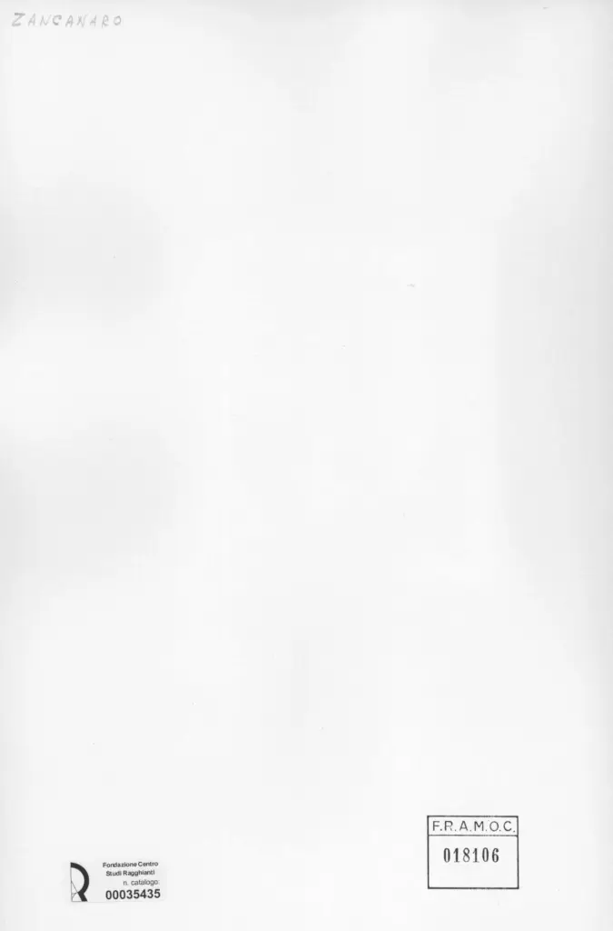 Anonimo , Zancanaro, Antonio - sec. XX - INF XV. Il servo dei servi Andrea de' Mozzi Vescovo di Vicenza , retro