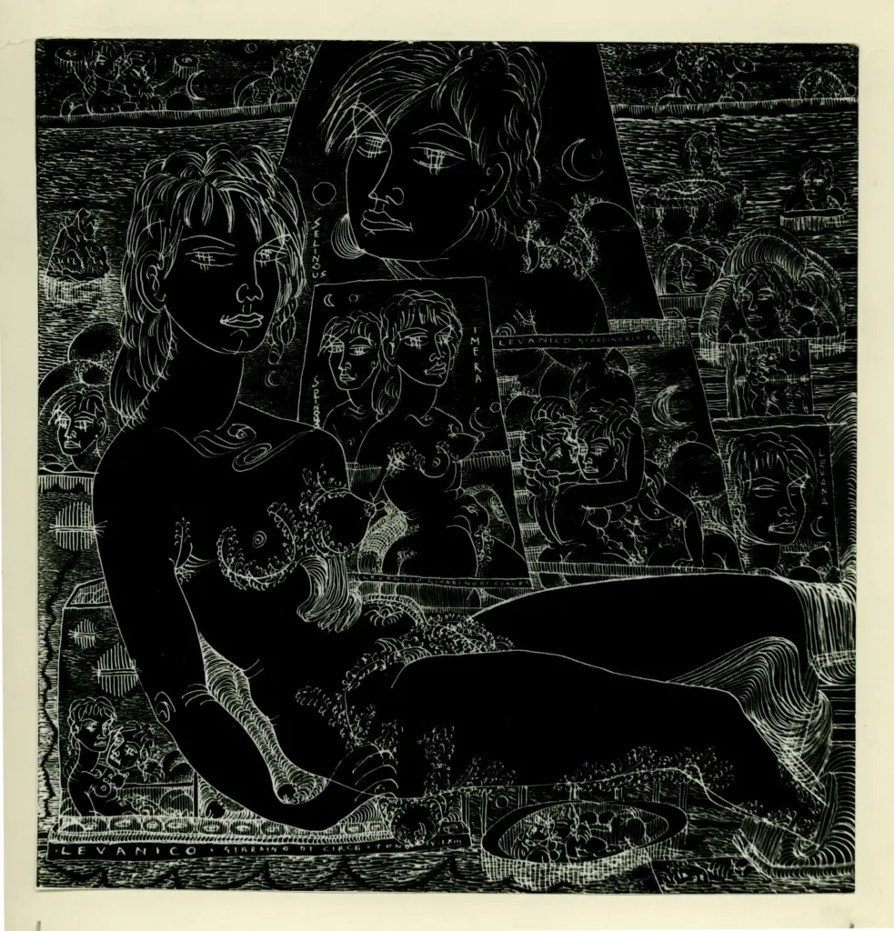 Anonimo , Zancanaro, Antonio - sec. XX - Levanico. Giardino di Circe , fronte