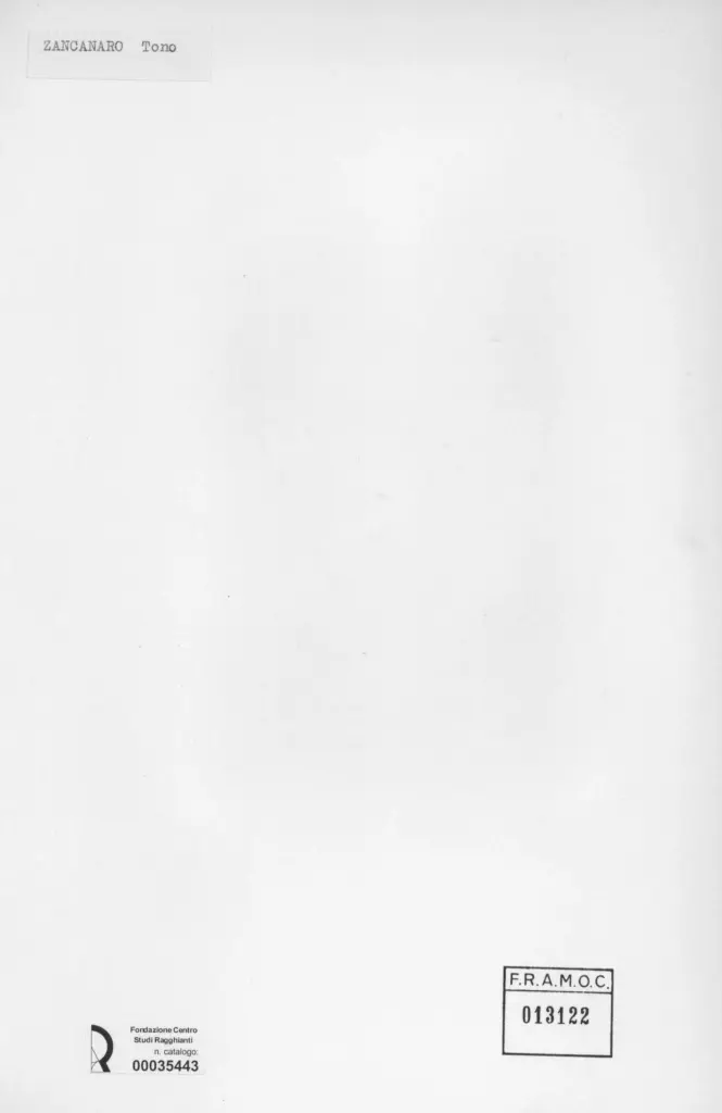 Anonimo , Zancanaro, Antonio - sec. XX - Scultura , retro