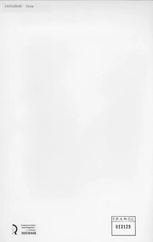 Anonimo , Zancanaro, Antonio - sec. XX - Figura femminile , retro