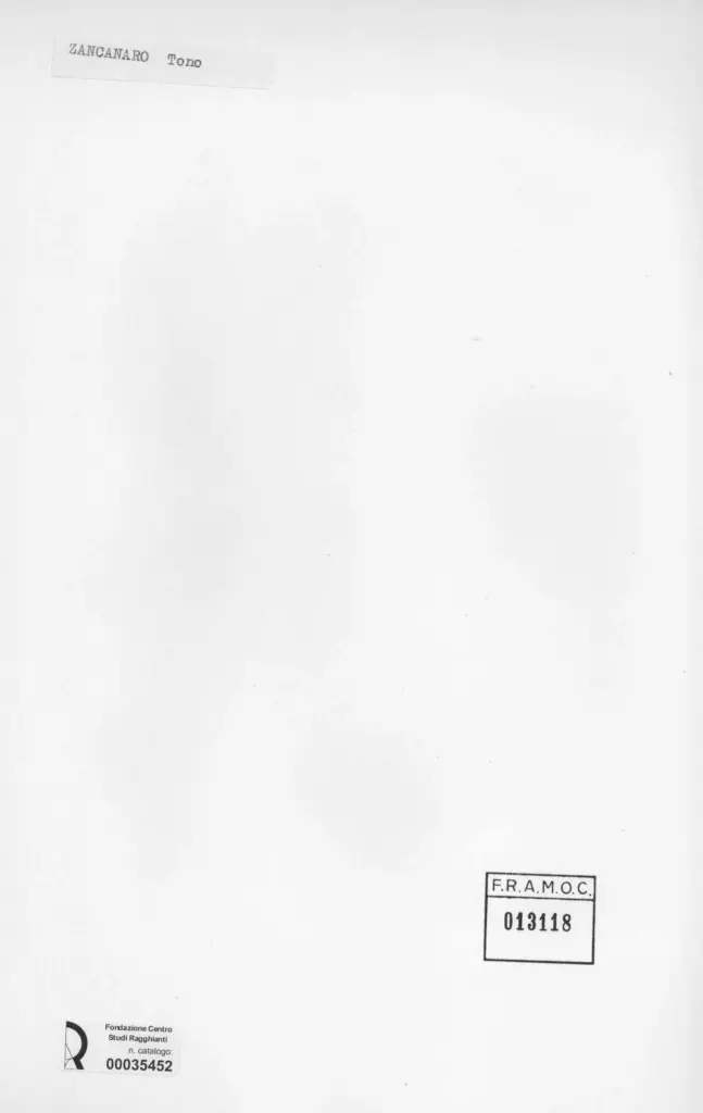 Anonimo , Zancanaro, Antonio - sec. XX - Cono Nuzzo Caruso di Capo d'Orlando , retro