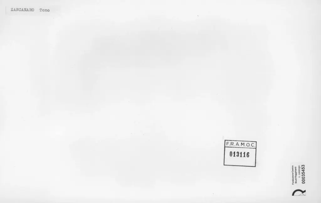 Anonimo , Zancanaro, Antonio - sec. XX - Capo d'Orlando , retro