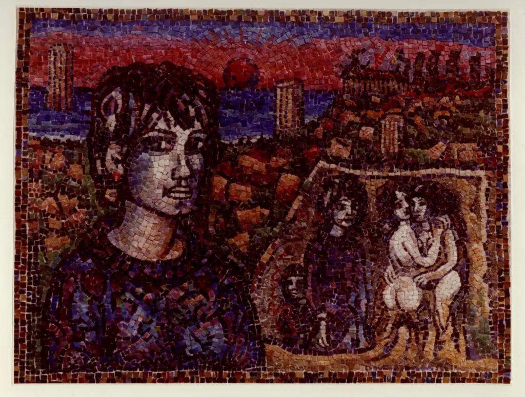 Anonimo , Zancanaro, Antonio - sec. XX - Mosaico raffigurante Selinuntea , fronte