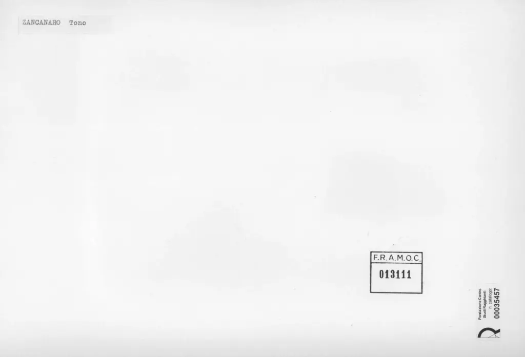 Anonimo , Zancanaro, Antonio - sec. XX - Mosaico raffigurante Selinuntea , retro