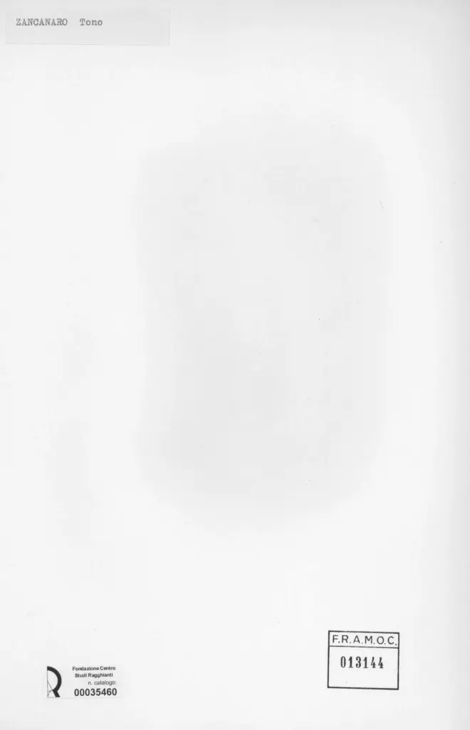 Anonimo , Zancanaro, Antonio - sec. XX - Busto di donna , retro