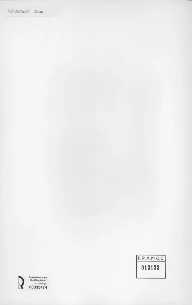 Anonimo , Zancanaro, Antonio - sec. XX - Figura femminile , retro