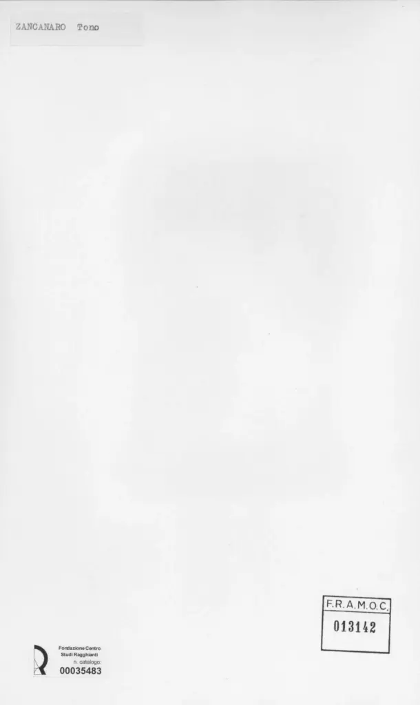 Anonimo , Zancanaro, Antonio - sec. XX - Vaso con disegnata figura femminile , retro