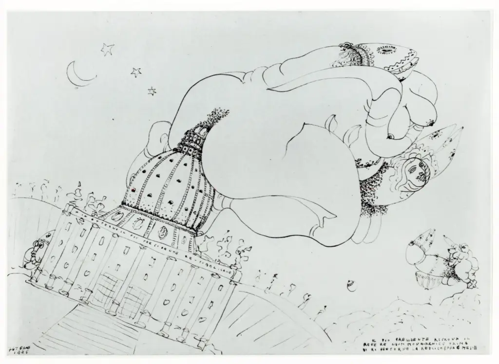 Anonimo , Zancanaro, Antonio - sec. XX - Il pio presidente riprova [...] , fronte