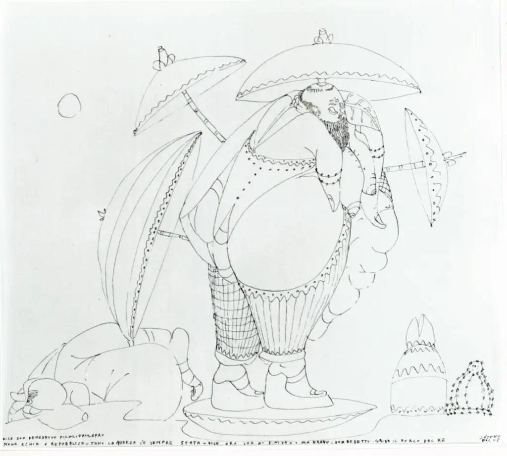 Anonimo , Zancanaro, Antonio - sec. XX - Dice don Benedetto [...] , fronte