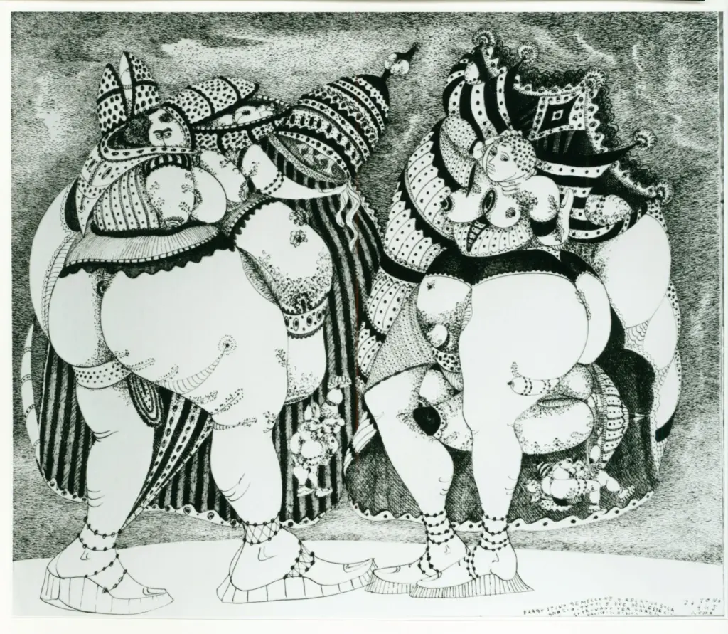 Anonimo , Zancanaro, Antonio - sec. XX - Fragostino gemellone e relativa sora Grazia , fronte