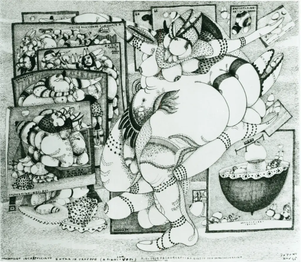 Zancanaro, Antonio , Frabandino Incappucciato entra in trouppe [...]