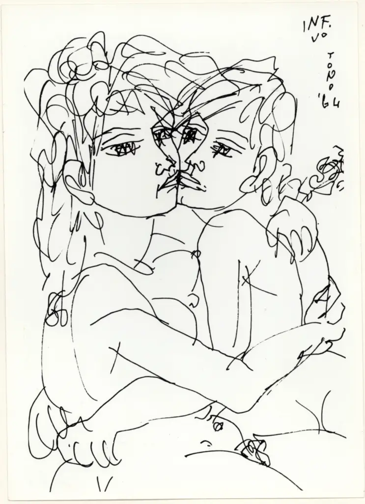 Anonimo , Zancanaro, Antonio - sec. XX - Abbraccio , fronte