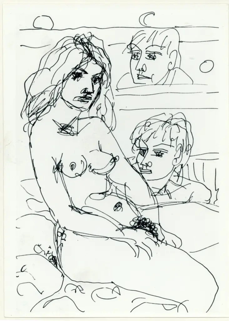 Anonimo , Zancanaro, Antonio - sec. XX - Tre figure , fronte