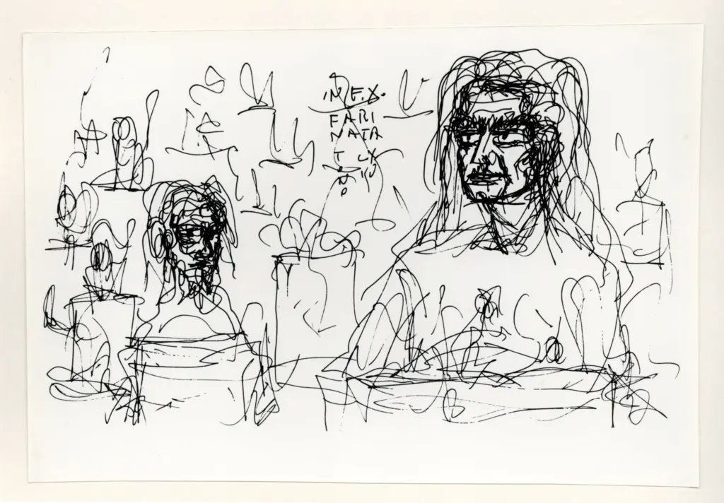 Anonimo , Zancanaro, Antonio - sec. XX - X&deg; canto dell'Inferno di Dante, Farinata , fronte