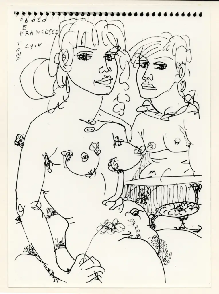 Anonimo , Zancanaro, Antonio - sec. XX - Paolo e Francesca , fronte