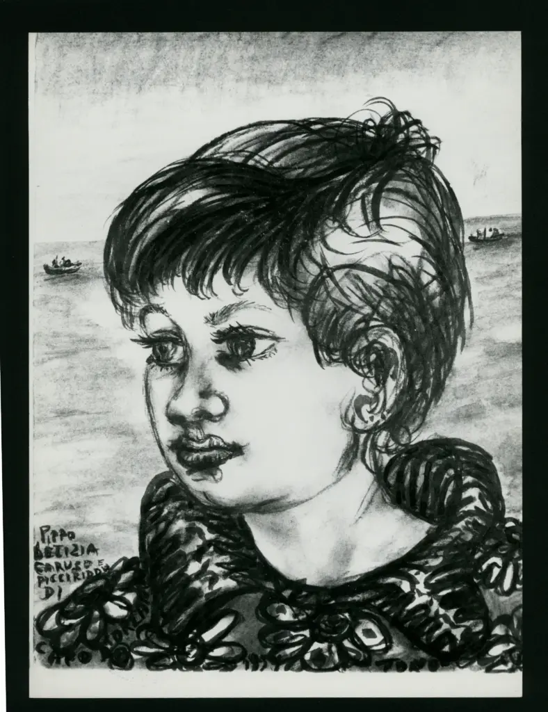 Anonimo , Zancanaro, Antonio - sec. XX - Pippo Delizia caruso e picciriddu di Capo d'Orlando