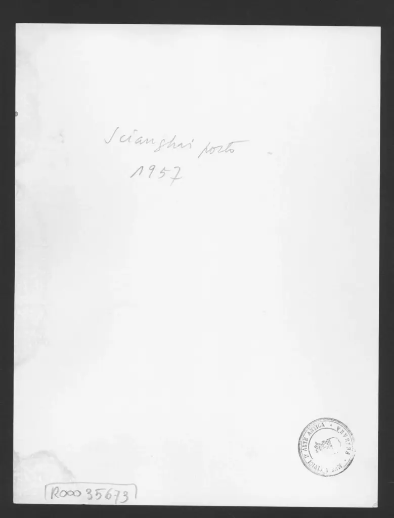 Anonimo , Zancanaro, Antonio - sec. XX - Porto di Scianghai , retro