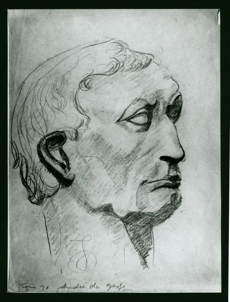 Anonimo , Zancanaro, Antonio - sec. XX - Studio da gesso