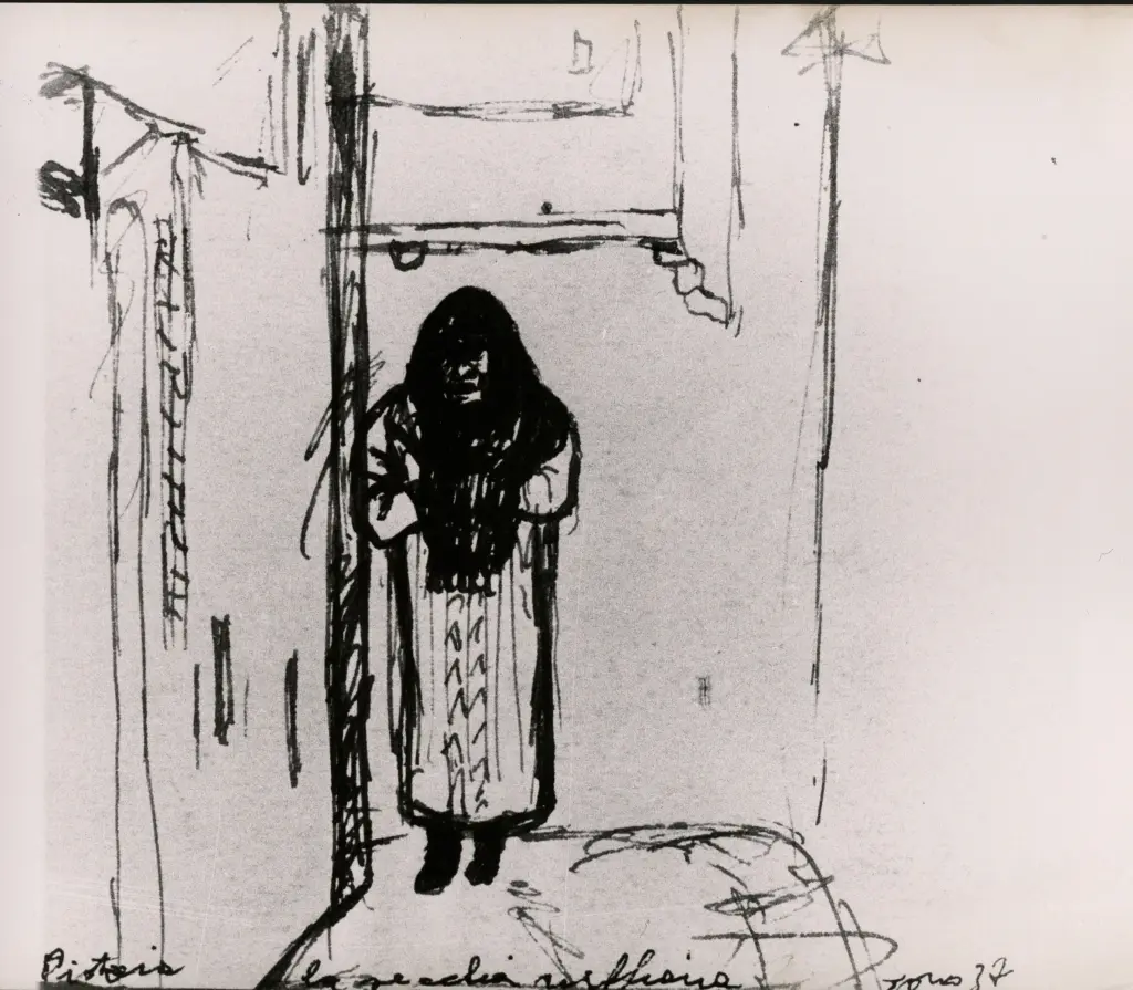 Anonimo , Zancanaro, Antonio - sec. XX - Pistoia. La vecchia ruffiana , fronte