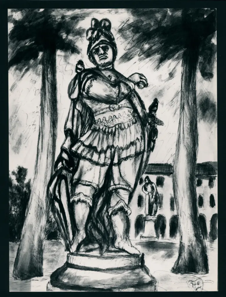 Anonimo , Zancanaro, Tono - sec. XX - La Statua , fronte