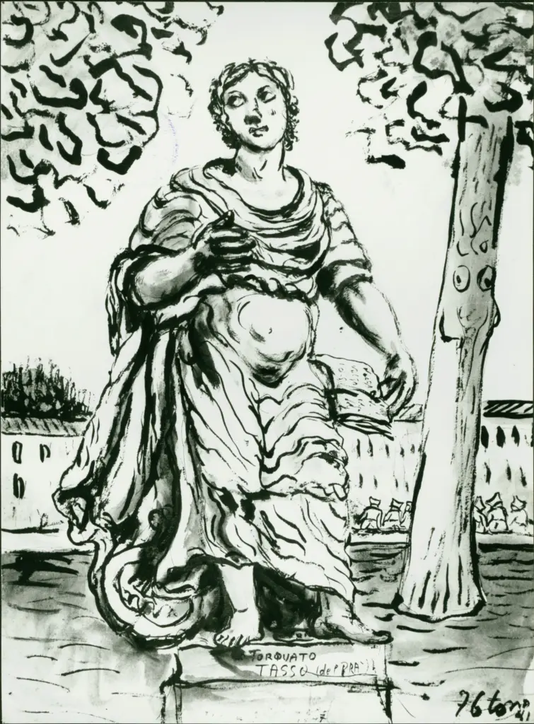 Anonimo , Zancanaro, Antonio - sec. XX - Ritratto di Torquato Tasso (de PRA') , fronte