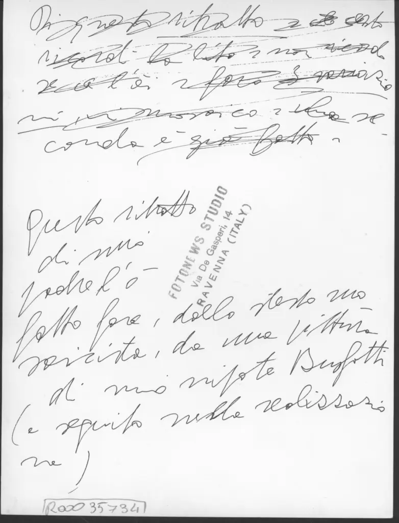 Fotonews , Zancanaro, Antonio - sec. XX - Ritratto di Renzo Bussotti